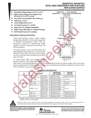 SN74HCT374N datasheet  